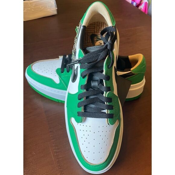 WMS 12 - Men 10.5 Nike Air Jordan 1 Elevate Low ‘Lucky Green’ DQ8394-301 NWOB M - Picture 7 of 13